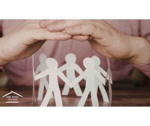 Financial Protection Hinckley with family figures protected beneath supportive hands